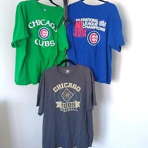 Lot of three XXL Chicago Cubs tshirts